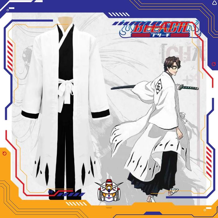 【QTakasi】Aizen bleach cosplay costume yukata hakama