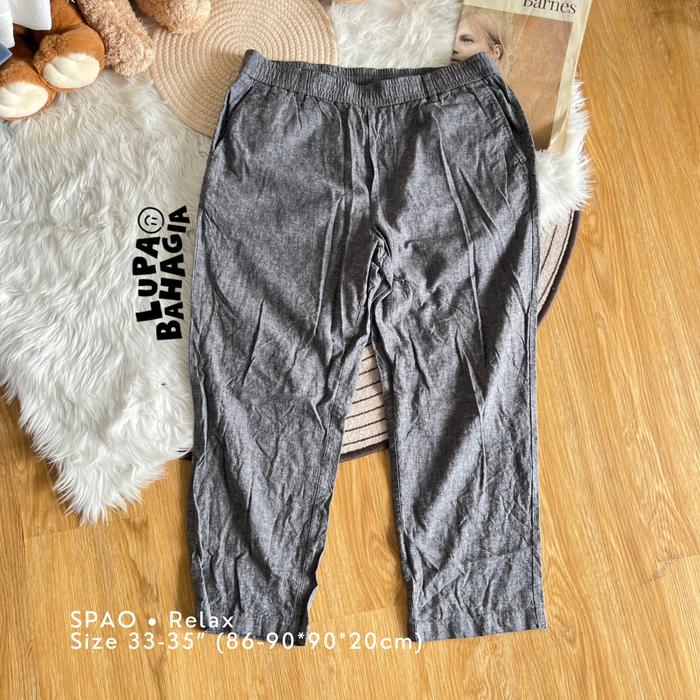 SPAO Misty Grey Relaxed Pants Celana size fit 33-35" • 100% Original