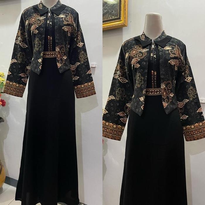Gamis Batik Rompi / Gamis Batik Blezer / Bolero Batik / Gamis Batik Couple / Kemeja Batik