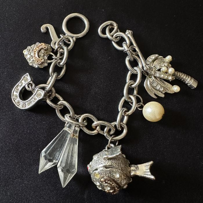 Juicy Couture Silvertone Charm Bracelet