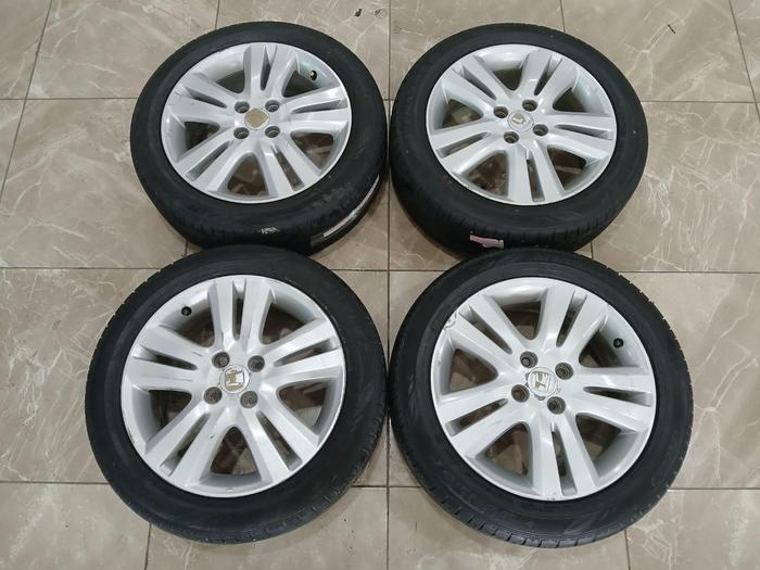 Pelek bekas ori honda jazz ring 16 lubang 4x100 plus ban dunlop 185 55 R16