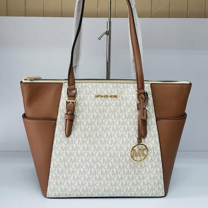 Tas Wanita MK ORIGINAL USA Charlotte Large Top Zip Tote AUTHENTIC STORE