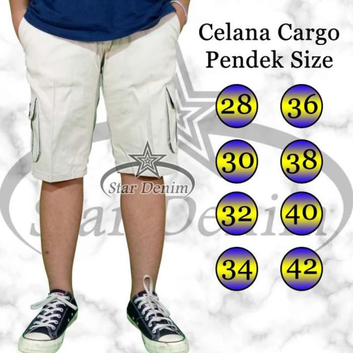 Celana Cargo Pendek Pria Star Denim / Celana Cargo Pendek Pria Terlaris / Celana Cargo Pria Star Den