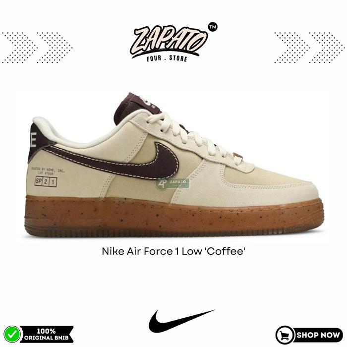Sepatu Nike Air Force 1 Low 'Coffee' Original Brand New In Box