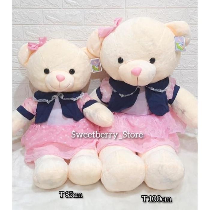 PLAYFUL PALACE BONEKA BEAR DRESS LIZA 85CM 100CM BONEKA BERUANG