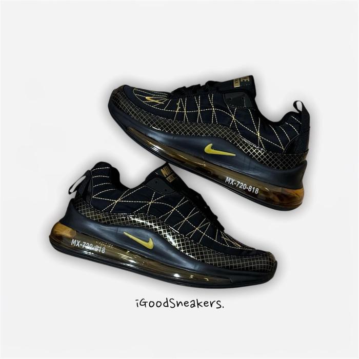 Sepatu Sneakers AIR MAX 720 Black Gold PRIA