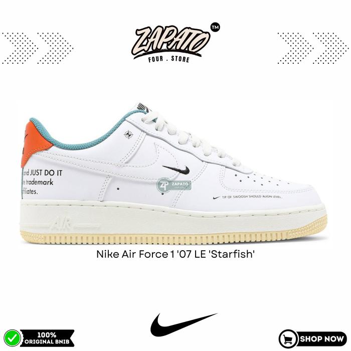 Sepatu Nike Air Force 1 '07 LE 'Starfish' Original Brand New In Box