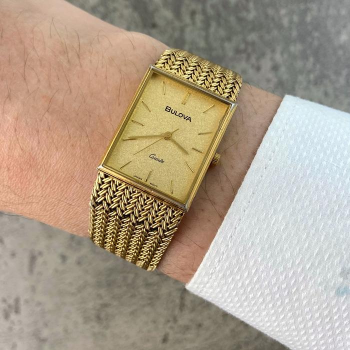 Bulova Vintage All Gold Tank ORIGINAL