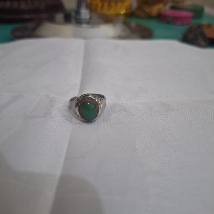 Batu cincin giok Ikat besih putih Kegunaan penambah Rezeki dan pembuka Aura Limited edition Barang t