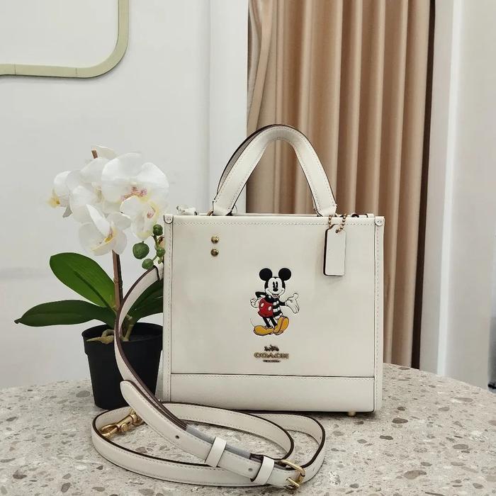 Tas Wanita Coach ORIGINAL USA Disney Dempsey Tote 22 With Mickey Mouse AUTHENTIC STORE