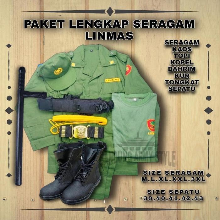 Seragam Linnmas / Pakaian Linmas / Linmas Hijau / Linmas Abu / Linmas Terbaru / Linmas Lengkap