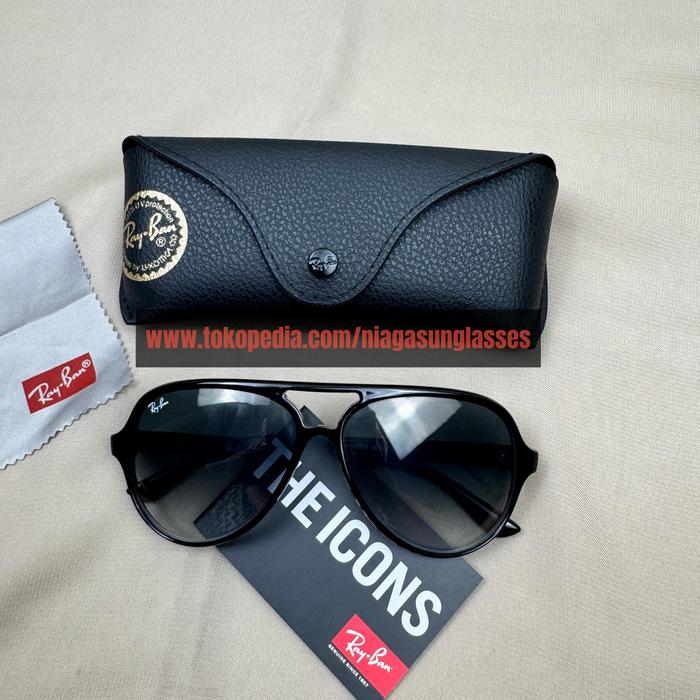 Kacamata Rayban Cats 5000 Black Lensa Gradasi Second Original