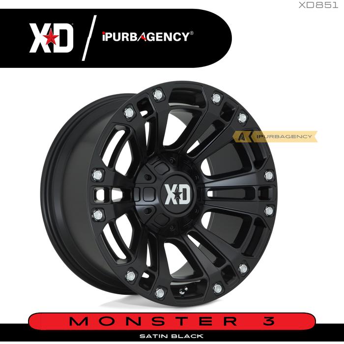 VELG XD MONSTER 3 (R20x10/-18/5x127) XD851 - SATIN BLACK