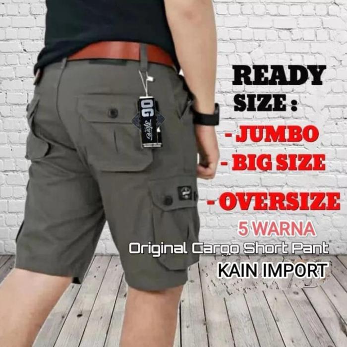 Stussy - Celana Cargo Pendek Pria Original Celana Kargo Pendek Pria Kimpol Pdl Polos Size 27 - 38