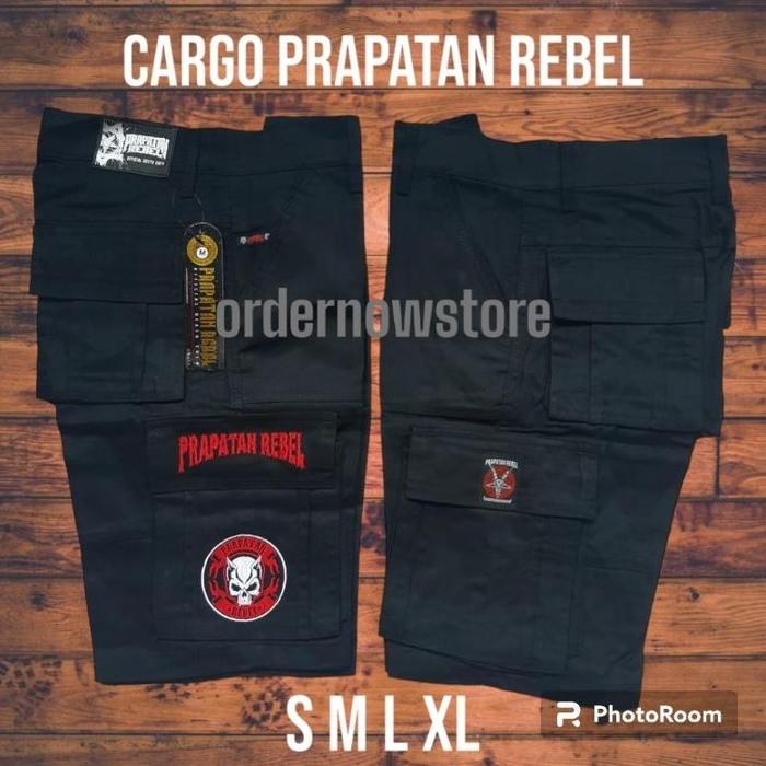 Celana Pendek Cargo Kempol Pdl Metal Prapatan Rebel Bandung Original S M L Xl Tengkorak.Prapatan Reb