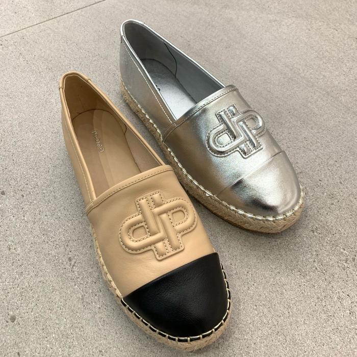CnK Sepatu Wanita Flat Loafers Original CnK .2 dengan Desain Logam dan Tali Espadrille, Garansi Refu