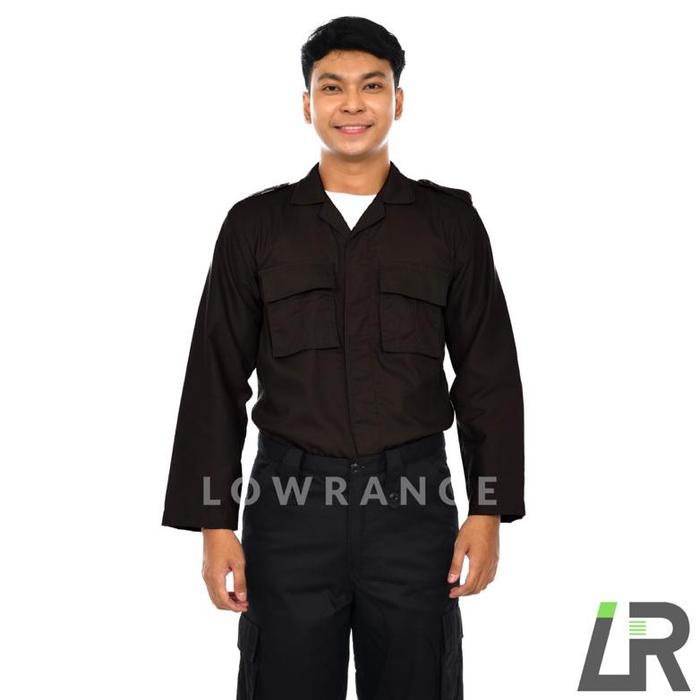 Seragam Pdl Hitam Brimob / Security Lapangan Cod Murah Promo