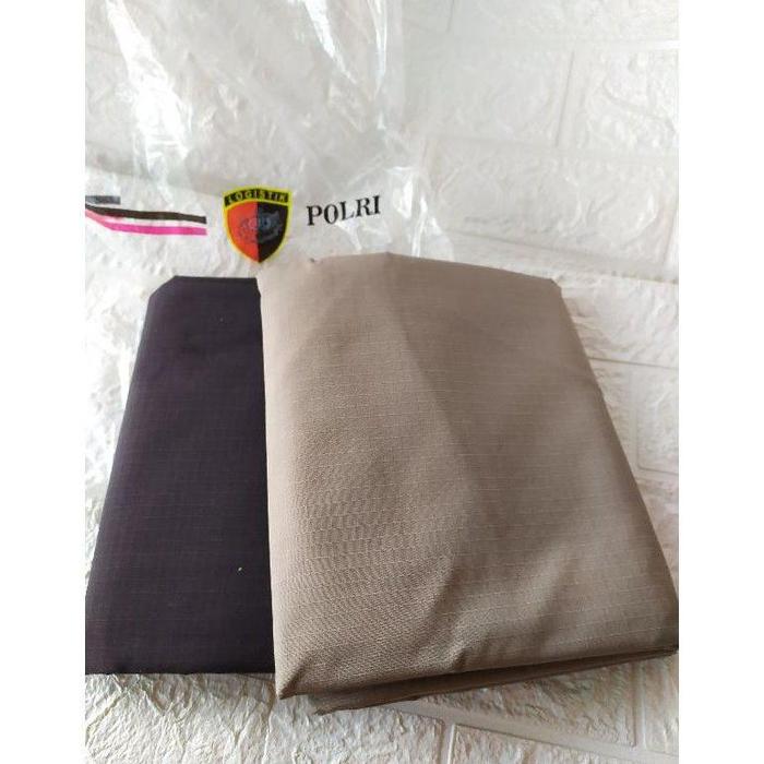 Bahan Kain Pdl Coklat Jatah Polri Baju + Celana Pdl Coklat Polisi Seragam Satpam Security Coklat Bar