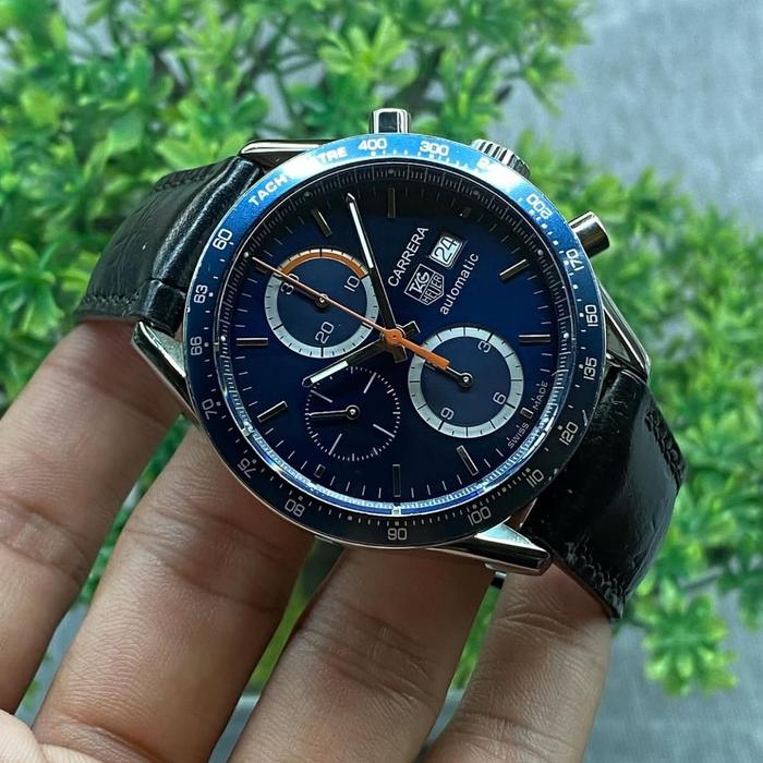 Tag Heuer Carrera Chronograph Calibre 16 Blue Dial CV2015-1 Automatic 41mm