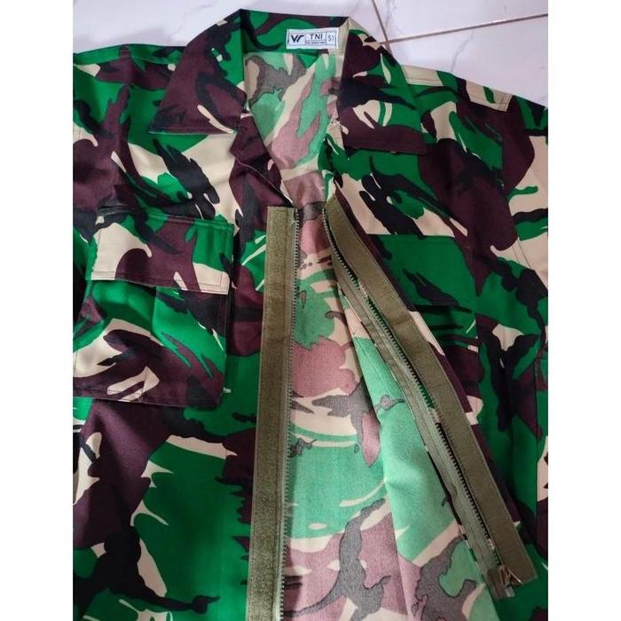 Pdl Tni Velbet Woll Sritex Full Perkeras, Resleting Puring Dan Non Puring