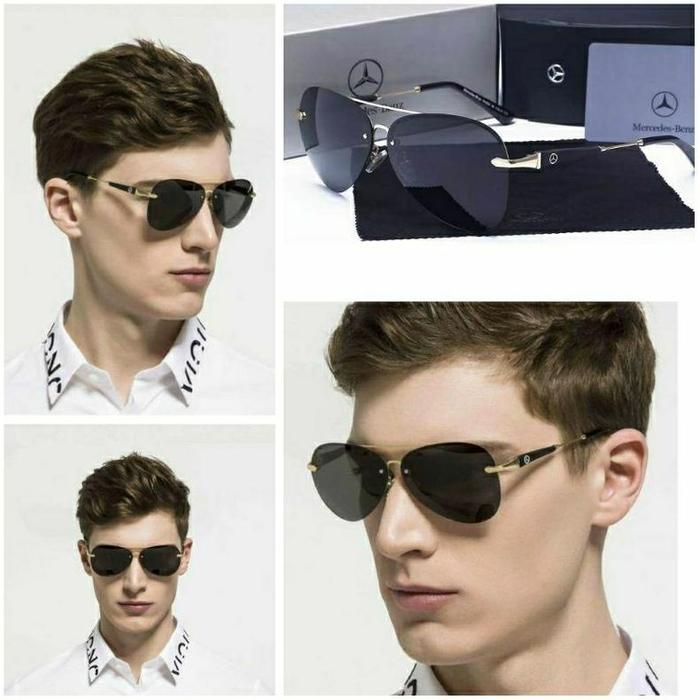 Kacamata Sunglass Pilot Pria/ Wanita Polarized Anti Uv Sunglasses Mercedes-Benz 743 Polarized