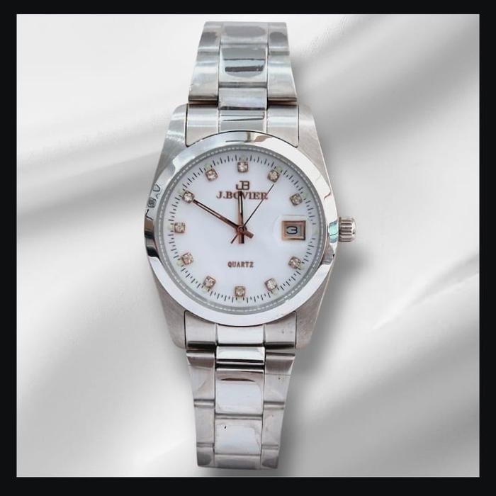 J.Bovier B05185 MSSCZW4CR silver jam tangan pria original