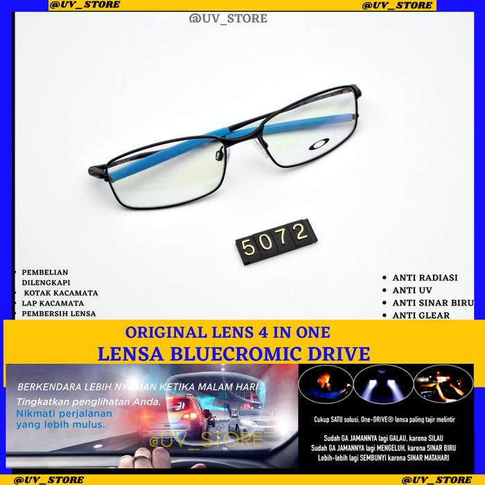 MINOW-Kacamata Pria Sporty Lensa Bluecromic Drive Minus Antiradiasi