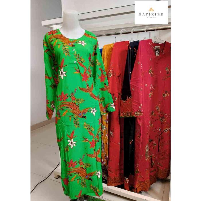 Longdress Batik Unggul Jaya Cap Sekar Mekar Jumbo [ L ]