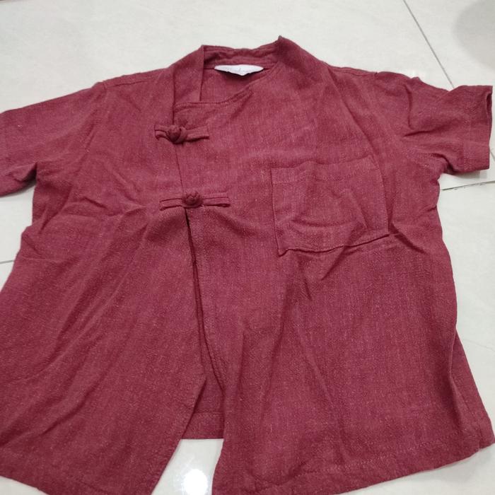 Kemeja anak Touchup original merah marun
