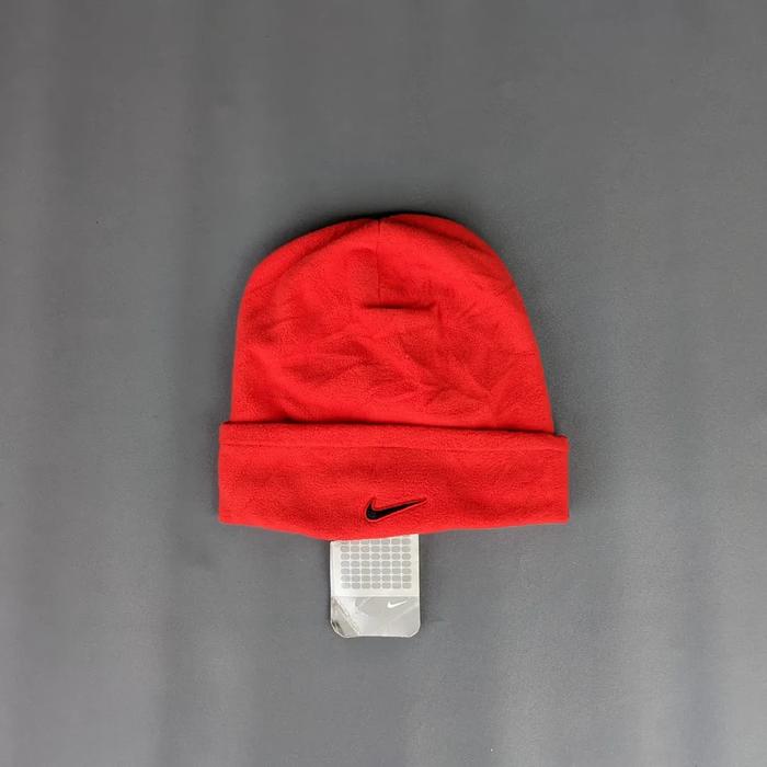 Topi Kupluk Beanie Unisex Pria Wanita NIKE Merah