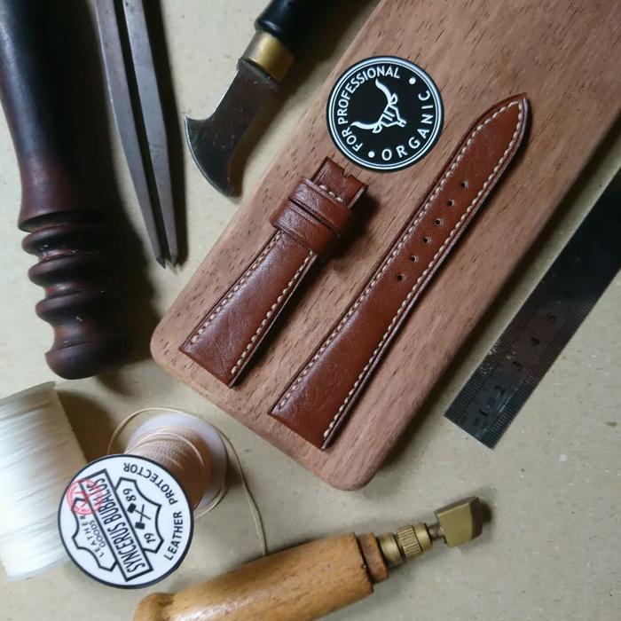 Leather strap premium brown syncerus bubalus