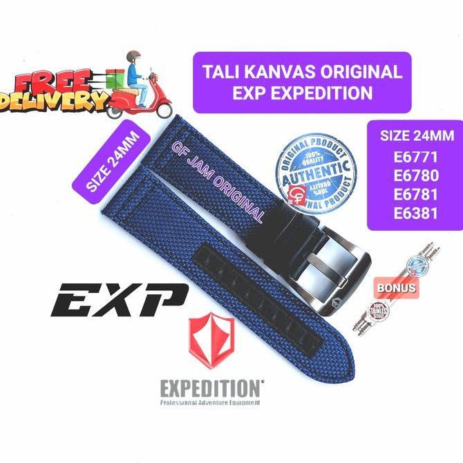 Tali Jam Tangan Kanvas Expedition Exp Original 24Mm E6771 E6381 E6780 Terlaris