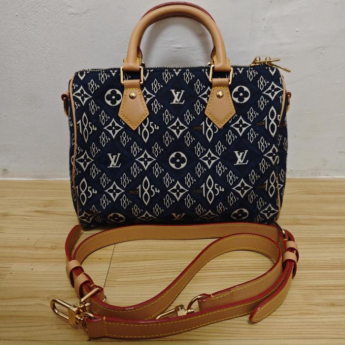 BISA NEGO SIS tas shoulder bag / tas jinjing wanita speedy bandou 25 in denim 1854 monogram 2020