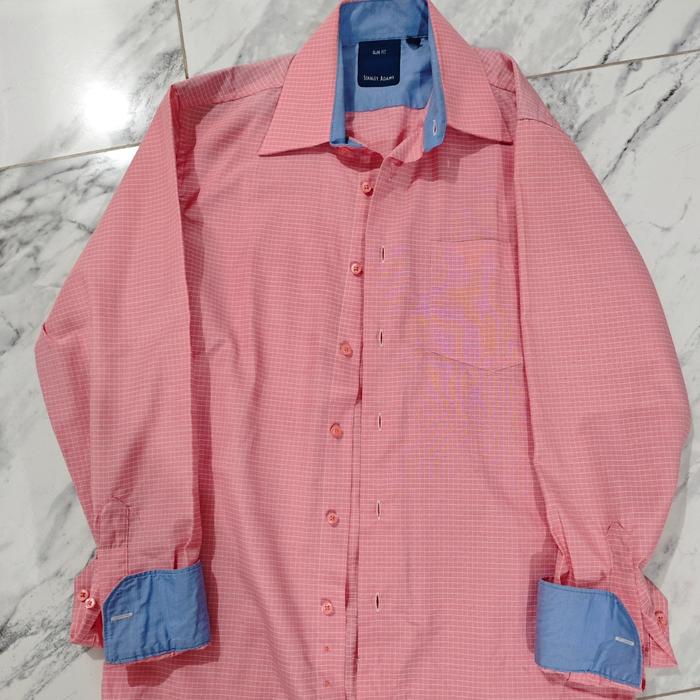 Kemeja laki laki pria stanley adam slim fit ukuran 15/33