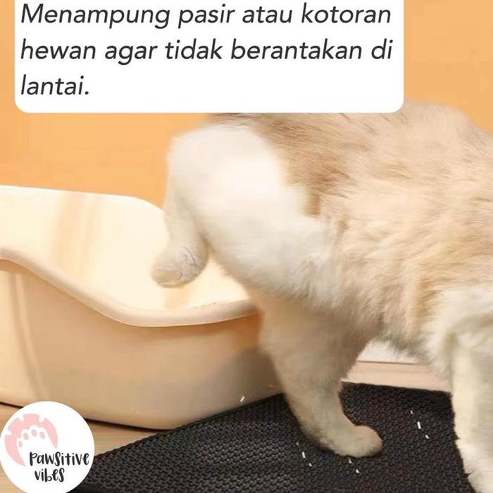Baru Alas Pasir Kucing - Karpet Pasir Kucing - Litter Mat Kucing - Keset Pasir Kucing - Alas Tatakan