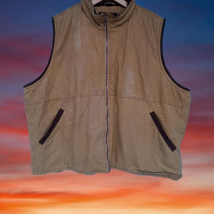 vintage 90s WRANGLER hero canvas vest jacket not duck canvas carhartt dickies carpenter stussy hook 