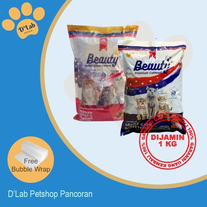 Best - BEAUTY Cat Food 1kg Repack - Makanan kucing 1 kg !