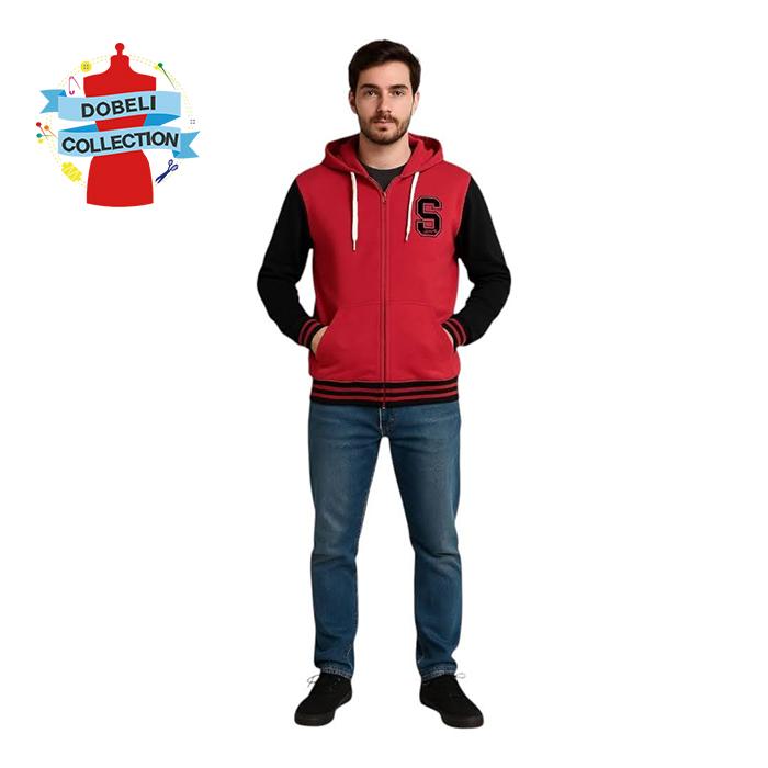JAKET BASEBALL OUTERWEAR HOODIE PRIA SPYDERBILT KATUN SIZE : M