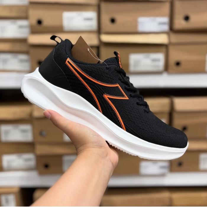 sepatu sekolah anak original diadora hucimo hitam full black