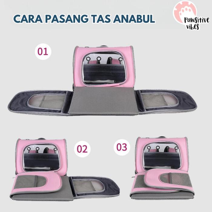 Terbaru! Tas Ransel Hewan Transparan - Travel Bag Anjing Kucing Jumbo - Pet Rucksack Backpack / Anab