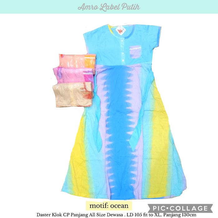 daster klok amro gamis lengan pendek dress panjang kaos dingin wanita bumil busui friendly all size 
