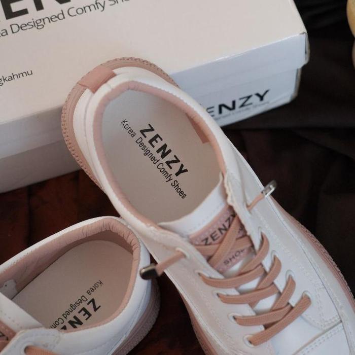 fx-76 fb-4 Zenzy Lovas Shoes - Sepatu Casual PU Karet - Sepatu Sneakers Wanita - Sepatu Putih Cewek 