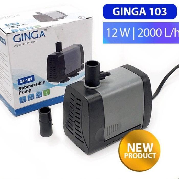 Berkualitas GINGA GA 103 Mesin Pompa Celup Filter Aquarium Aquascape Air Terjun Kolam Ikan Gelembung