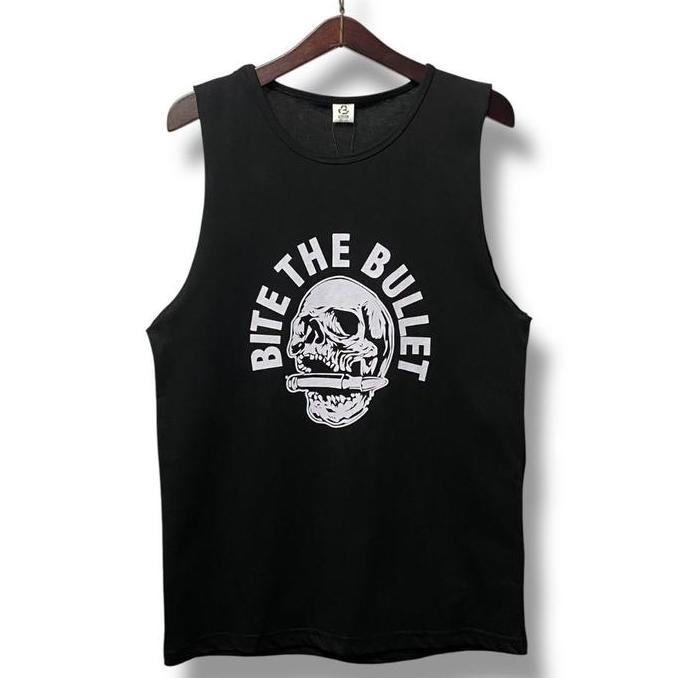Guano Singlet Pria Jumbo Sleveless Basic Tanktop Hitam Guano Fit Motif Oblong Kaos Singlet Distro - 
