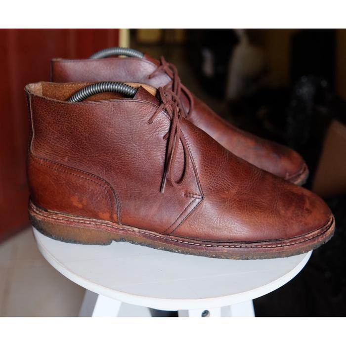 Sepatu Mid Chukka Boots Polo Ralph Lauren Leather Kulit Vintage not Timberland Caterpillar Clarks Pa