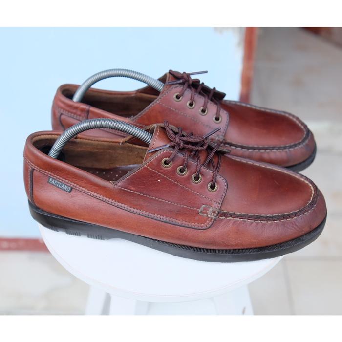 Sepatu Low Boots Loafers Eastland Leather Kulit Vintage Rugged not Timberland Caterpillar Dr Martens