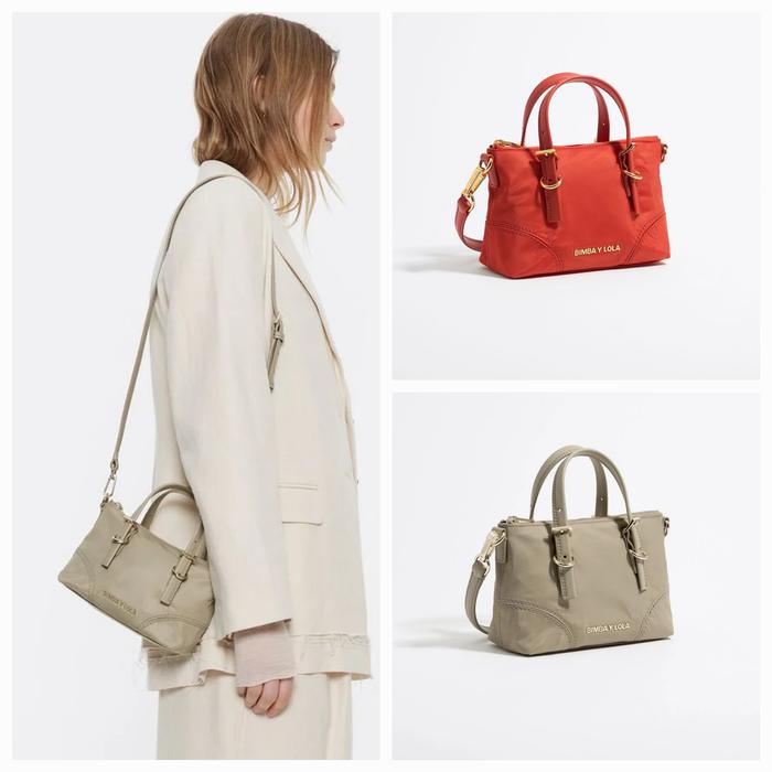 bimba nylon tote mini crossbody bag