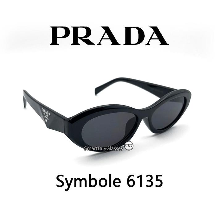 New Kacamata Hitam prada Original Sunglasses Symbole 6135 Black Wanita Pria Pencegahan UV Glasses