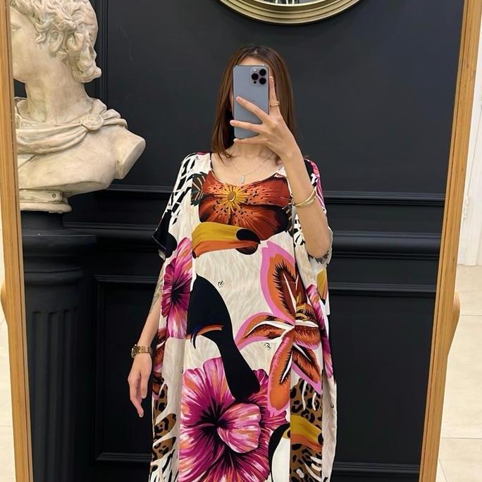 Daster/ Dress Toucan - La Nature Sauvage - Rayon Busui Panjang [Ce Homewear] Best Seller
