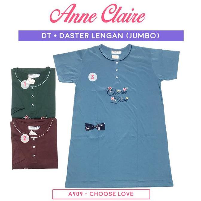 Daster Dt Lengan Pendek Jumbo / Big Size Xl / 2L (Kancing 3) Anne Claire Dewasa Babydoll Baju Tidur 